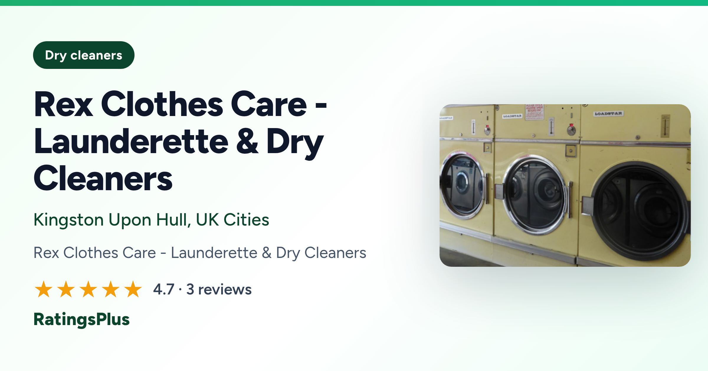 Rex Cleaner Rex Clothes Care - Launderette & Dry Cleaners Kingston Upon Hull ...