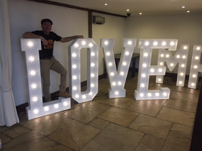 Letters in lights
