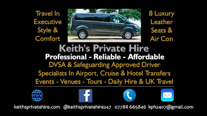 Keith's Private Hire - Airport, Cruise, Hotel & Wedding Transfers - Events - Tours - Minibus